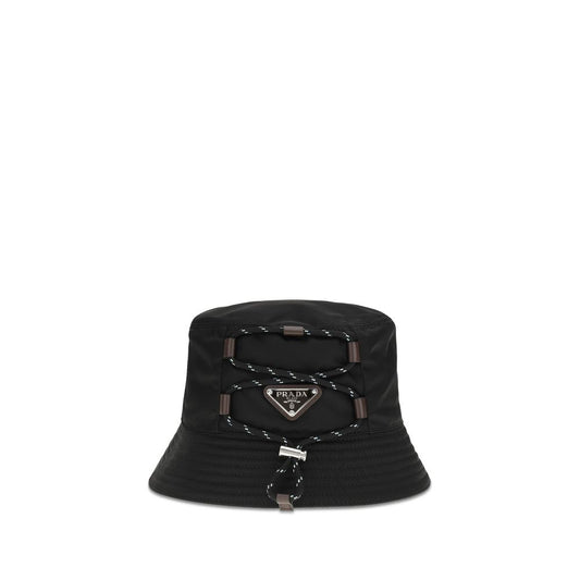 Prada Black Recycled Polyamide Bucket Hat