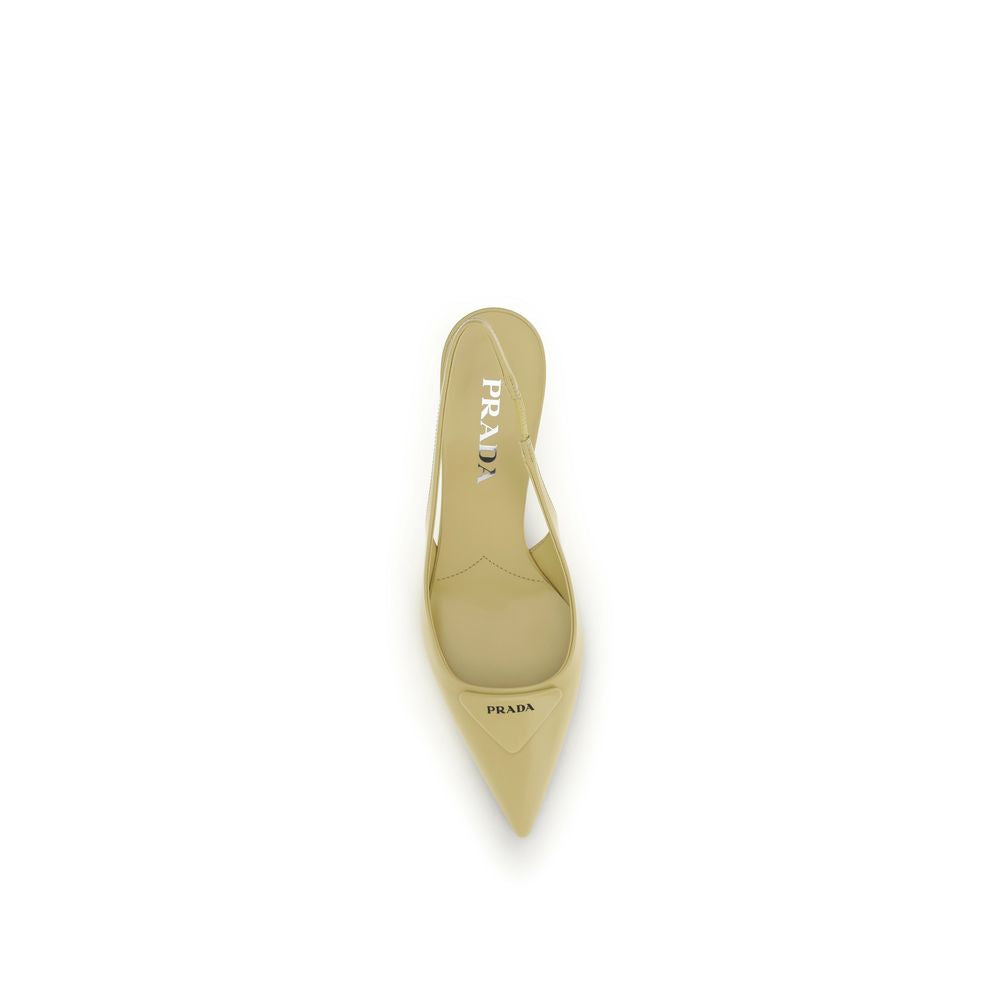 Prada Bicolor Calf Leather Bos Taurus High Heel Pumps