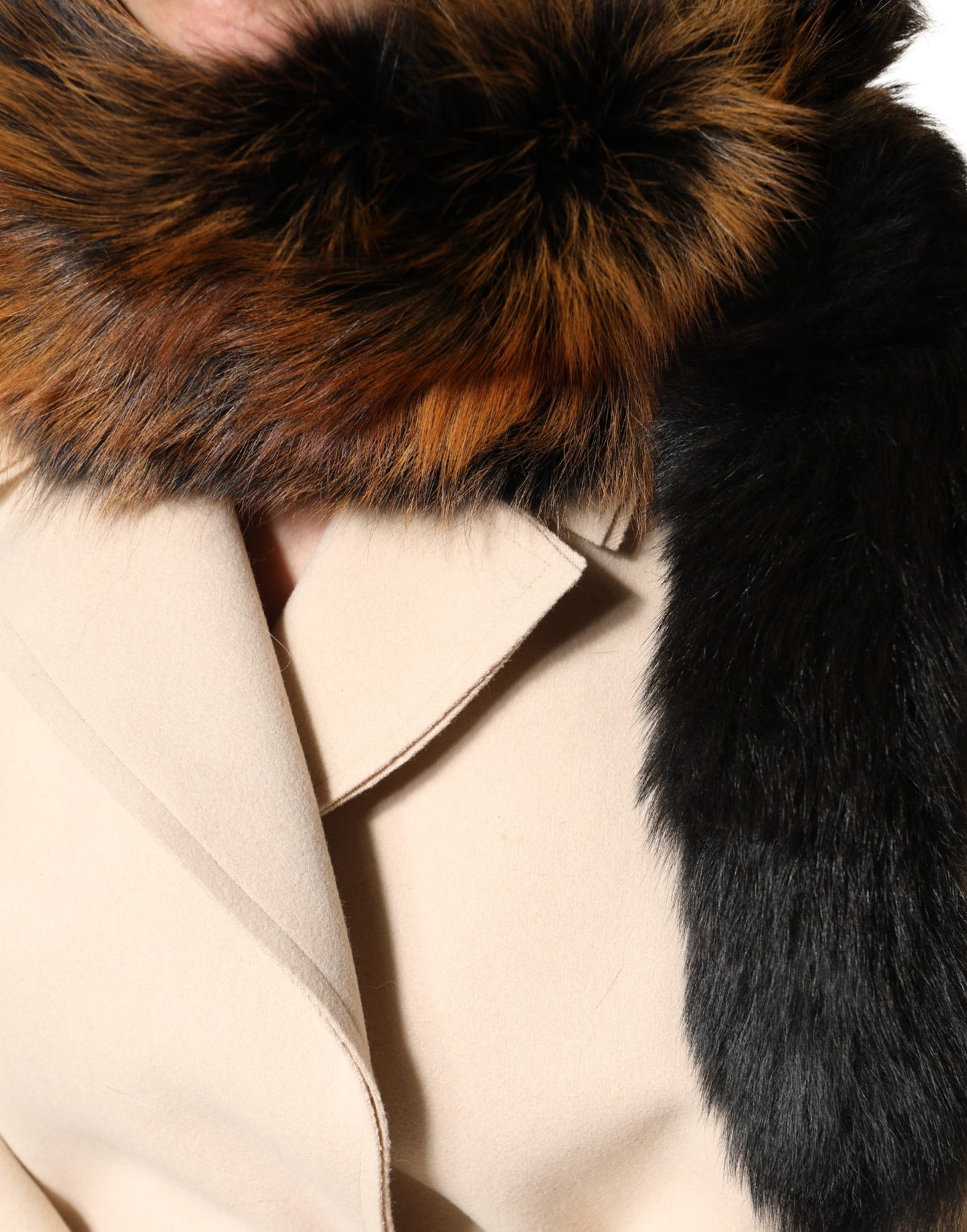Dolce &amp; Gabbana Brauner Rotfuchspelz-Halswärmer-Winterschal