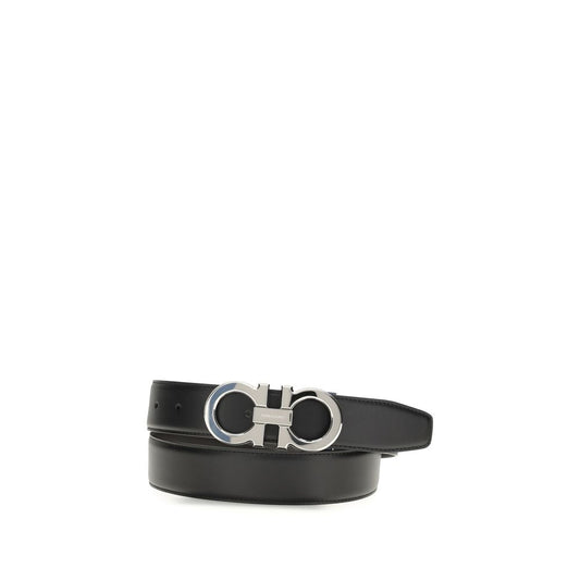 Ferragamo Black Leather Regular Belt