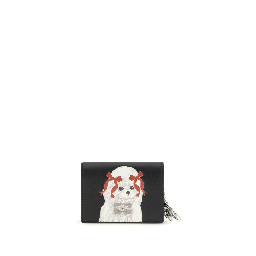 Ganni Black Polyester Wallet