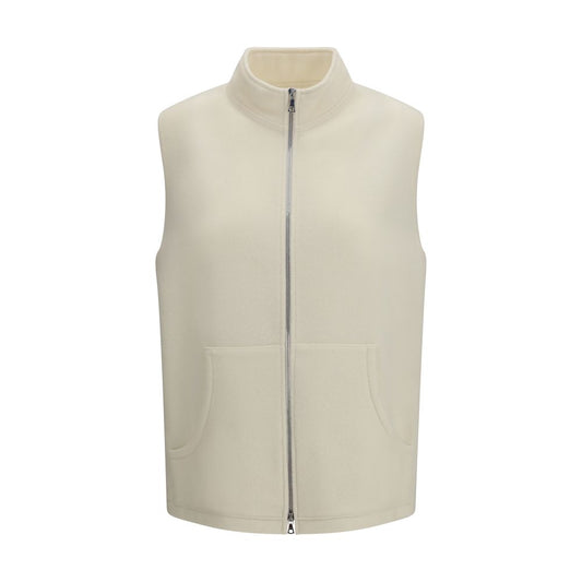 RIER Beige Wool Oves Aries Sleeveless Jacket