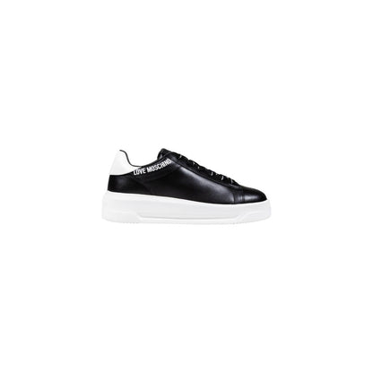 Love Moschino Black And White Synthetic Chunky Sneakers