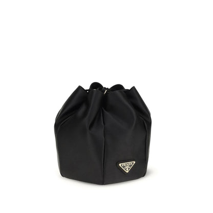 Prada Black Silk Backet Bag