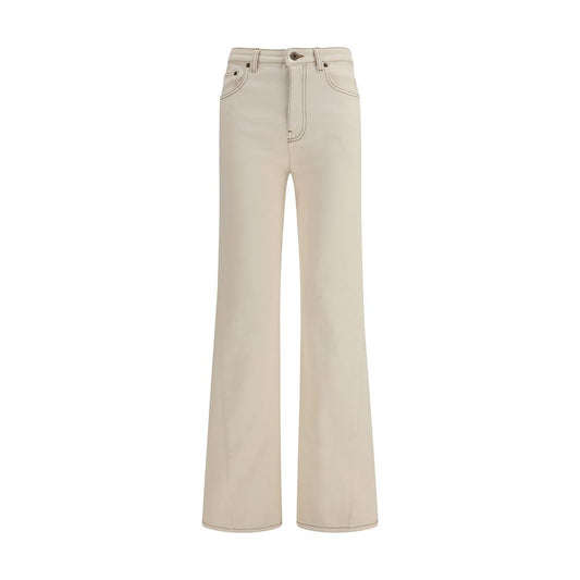 Burberry Beige Cotton Bootcut Jeans