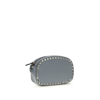 Valentino Garavani Blue Calf Leather Bos Taurus Shoulder Bag