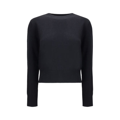 Ami Paris Black Merino Wool Sweatshirt