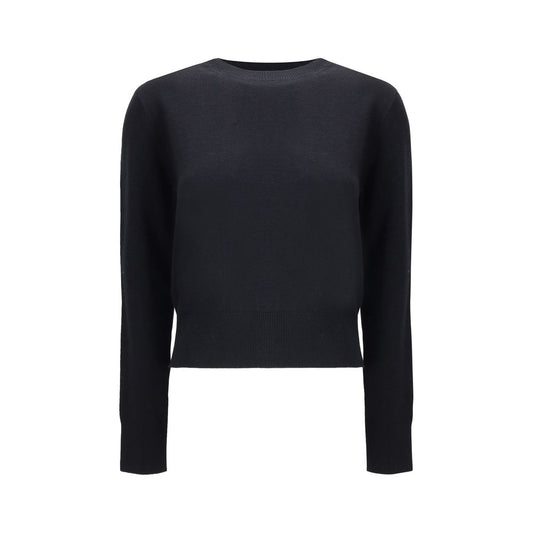 Ami Paris Black Merino Wool Sweatshirt