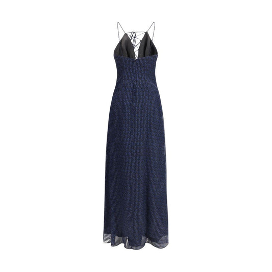 Kristina Ti Blue Silk Casual Dress