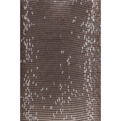 Brunello Cucinelli Brown Silk Sleeveles T-Shirt