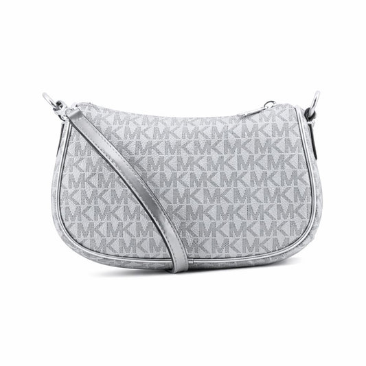 Michael Kors Gray Canvas Shoulder Bag
