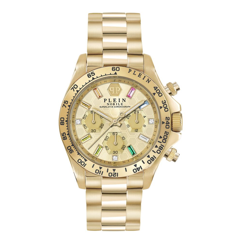 Philipp Plein Gold Stainless Steel Dress Watch