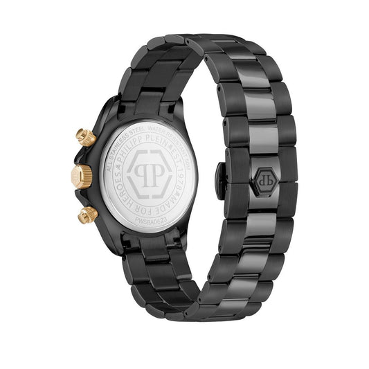 Philipp Plein Black Stainless Steel Dress Watch