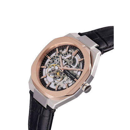 Pierre Cardin Black Leather Dress Watch