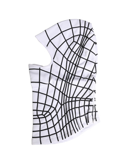 Dolce & Gabbana Men White Stripes Nylon Ski Mask Balaclava Hat