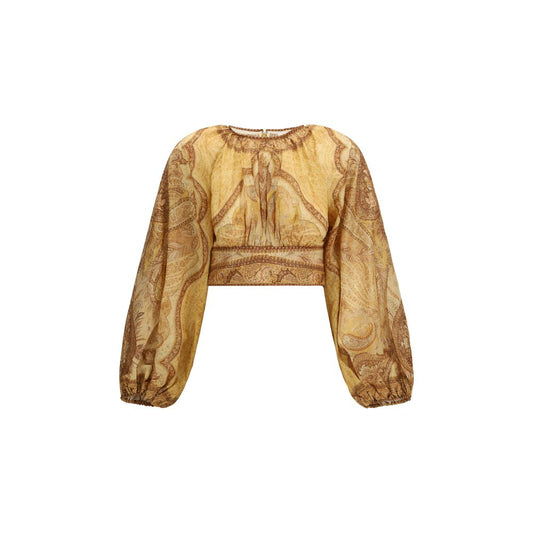 Zimmermann Bicolor Cotton Blouse