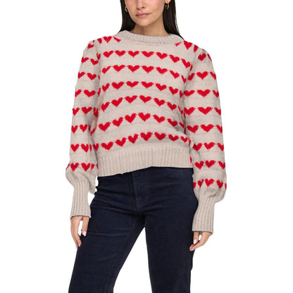 Jacqueline De Yong Beige Polyester Sweatshirt