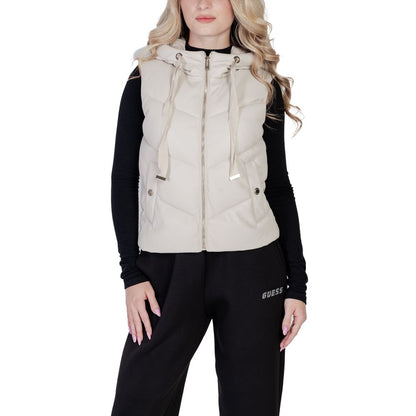 Morgan De Toi Cream Polyethylene Sleveless Jacket