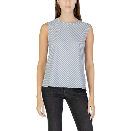 Tommy Hilfiger Jeans Blue Cotton Tank Tops