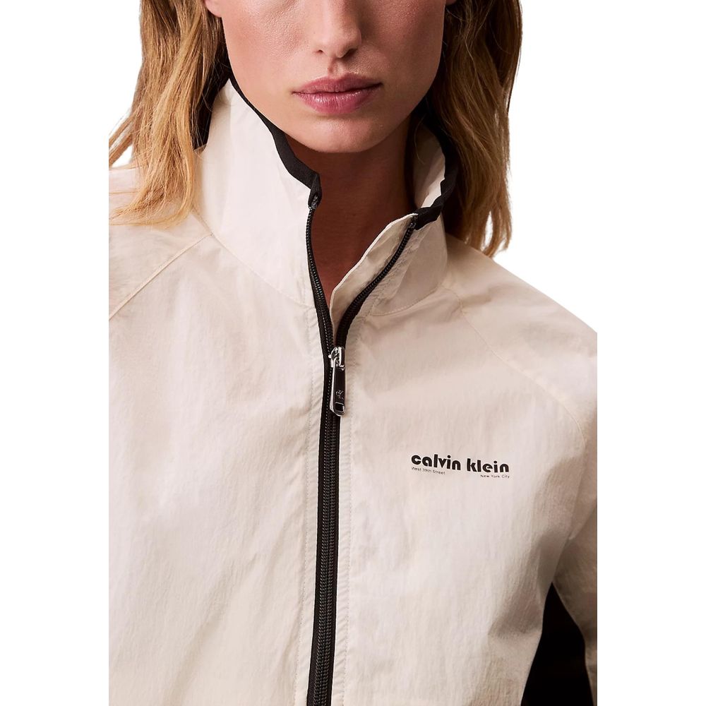 Calvin Klein Jeans White Polypropylene Shell Jacket
