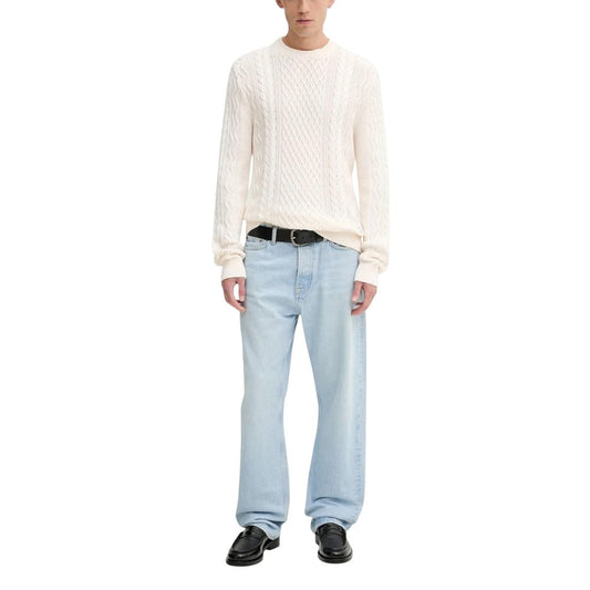 Tommy Hilfiger Jeans Cream Recycled Cotton Sweatshirt