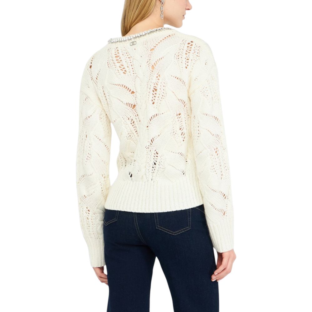 Liu Jo White Marabou Sweatshirt