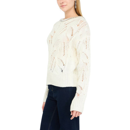 Liu Jo White Marabou Sweatshirt