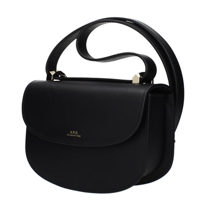 A.P.C. Black Leather Shoulder Bag