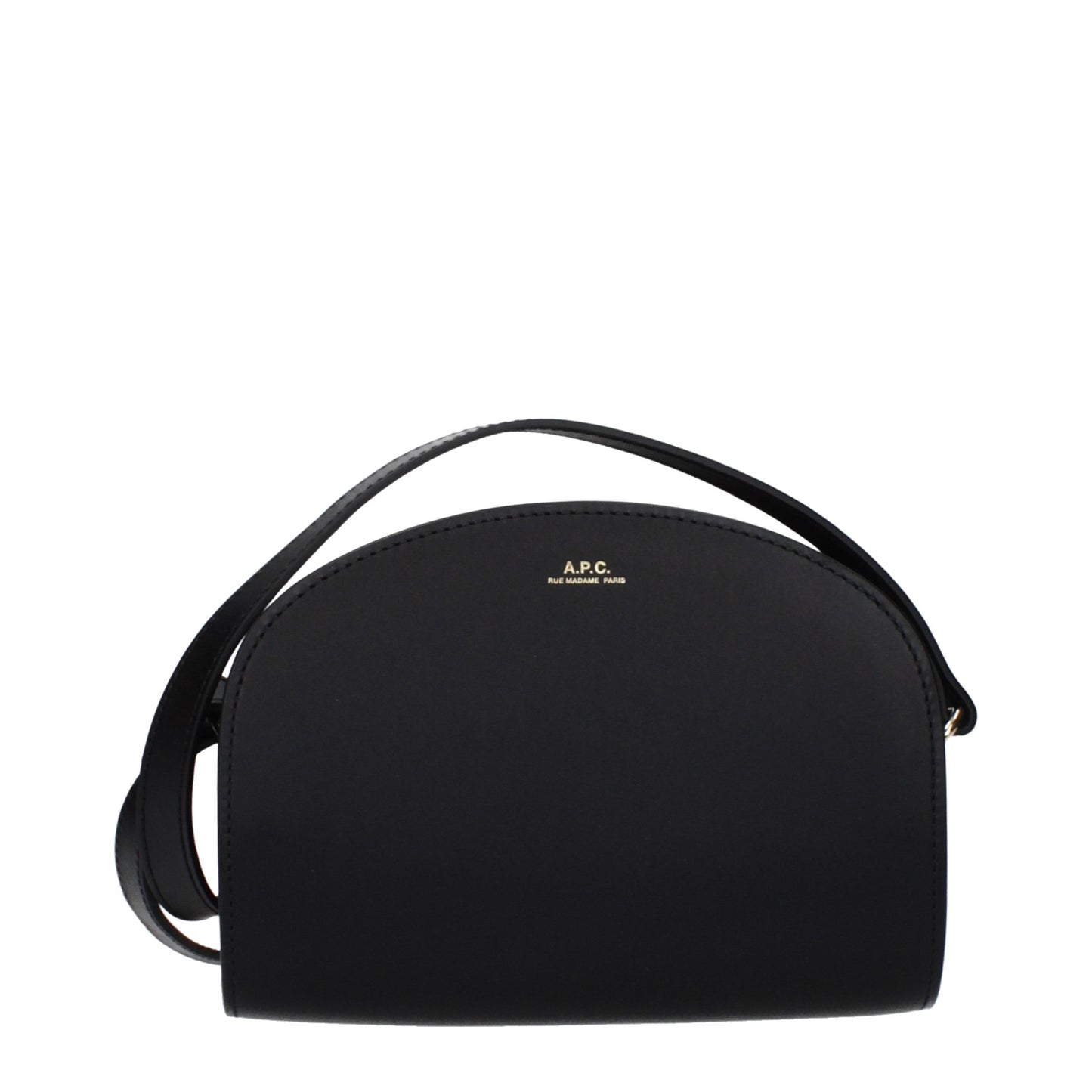 A.P.C. Black Leather Crossbody Bag