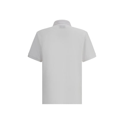 Ami Paris White Cotton Polo Shirt