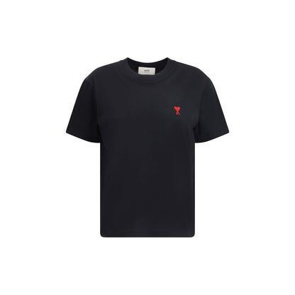Ami Paris Black Cotton T-Shirt