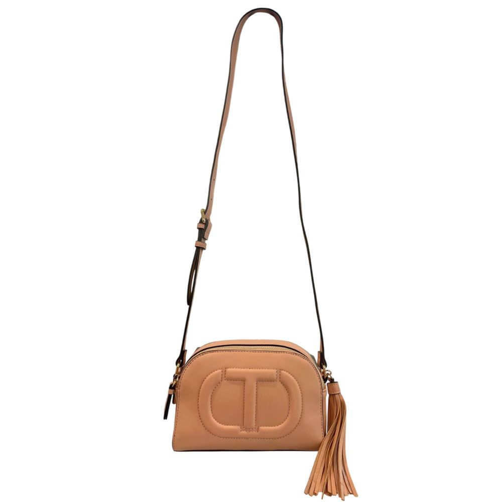 Twinset Pink Faux Leather Women Crossbody