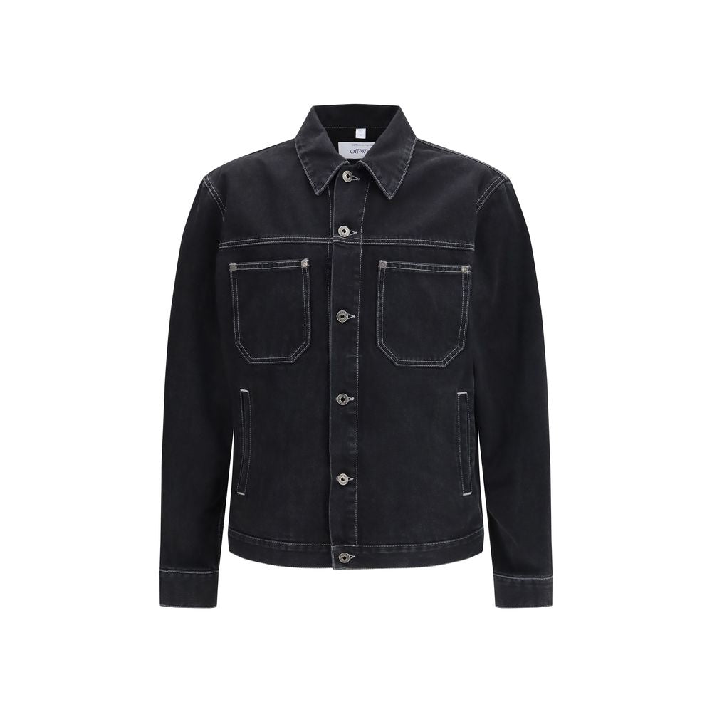 Off-White Black Cotton Denim Jacket