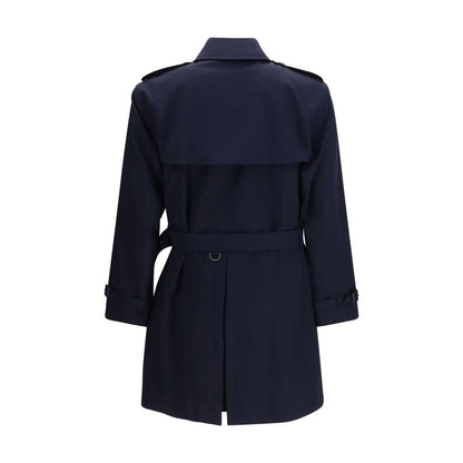 Burberry Blue Cotton Trench Coat