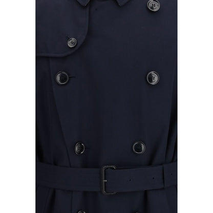 Burberry Blue Cotton Trench Coat