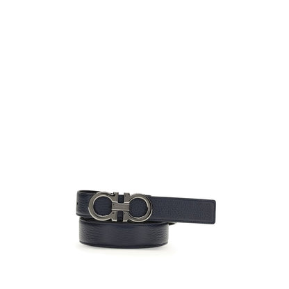 Ferragamo Blue Calf Leather Bos Taurus Regular Belt