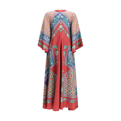 La Double J Multicolor Silk Casual Dress