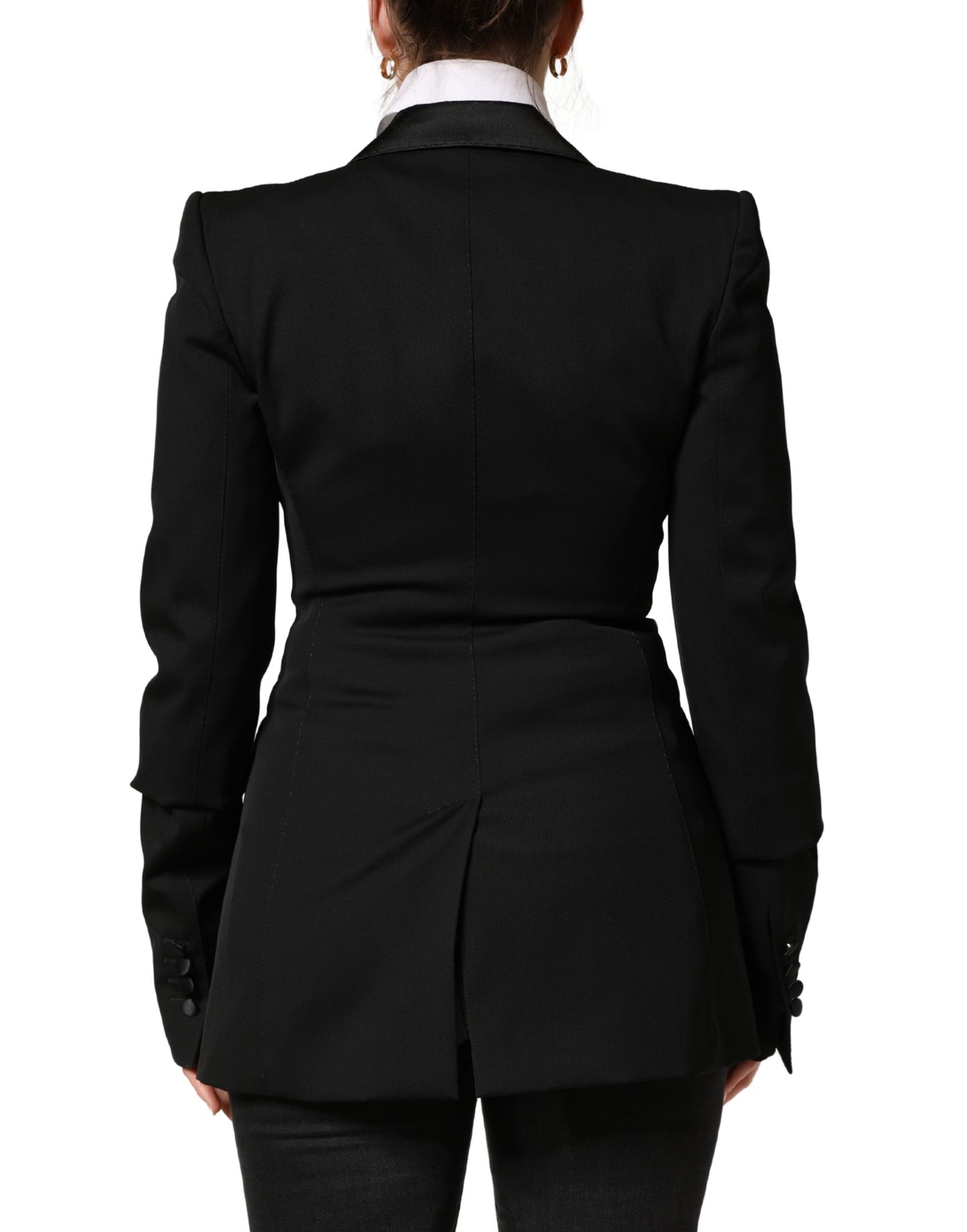 Dolce & Gabbana Black Wool Single Breasted Blazer Jacket
