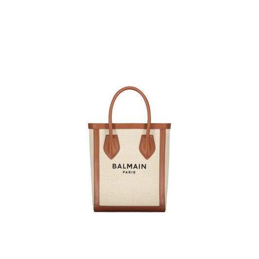 Balmain Brown Cotton Tote Bag