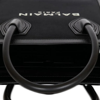 Balmain Black Cotton Tote Bag