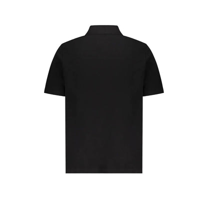 Balmain Black Cotton Polo Shirt