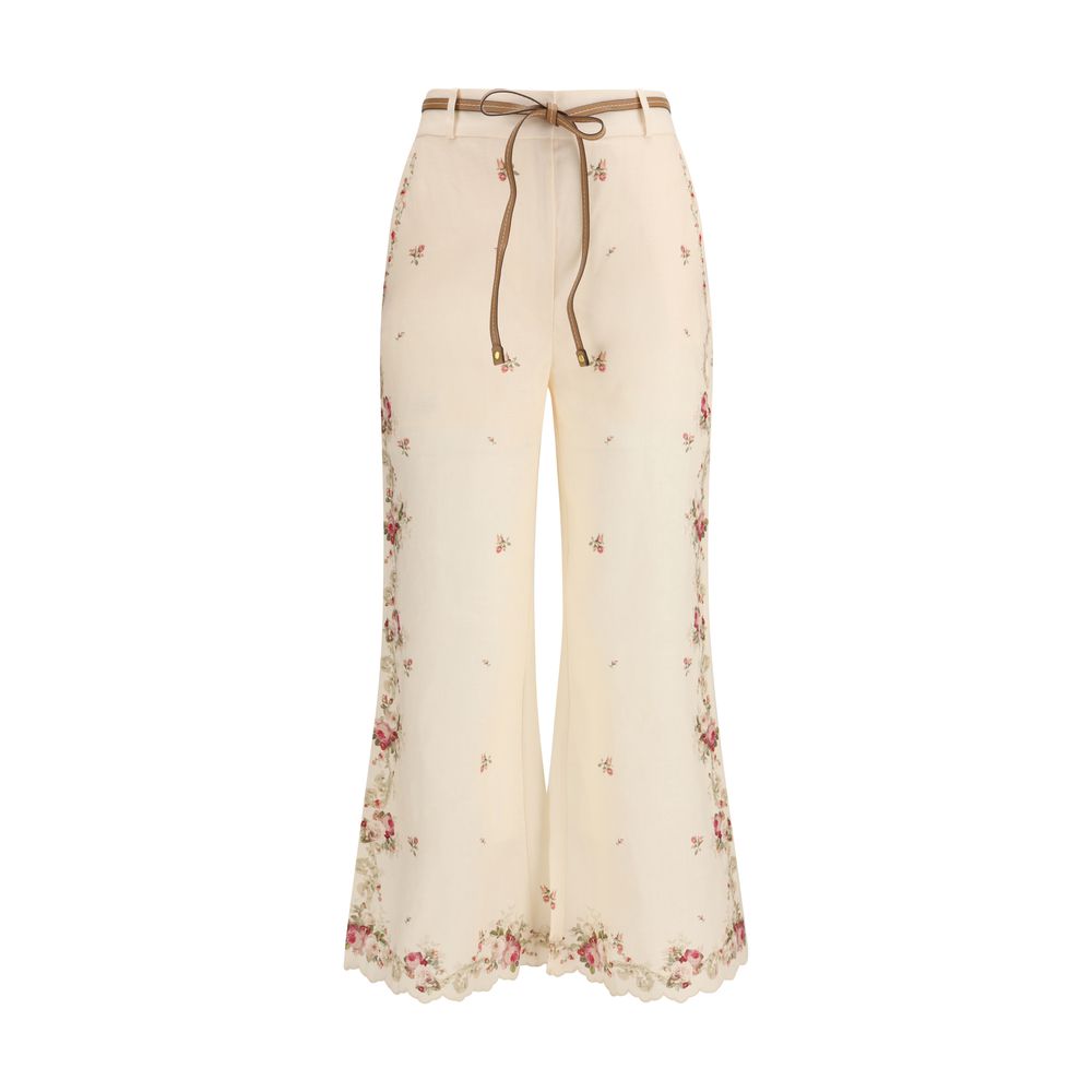 Zimmermann Beige Cotton Flared Pants