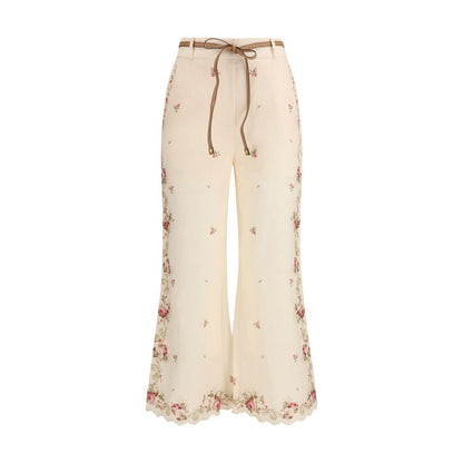 Zimmermann Beige Cotton Flared Pants