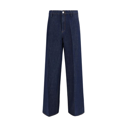 7FOR Blue Cotton Jeans Denim
