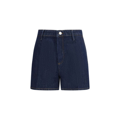 7FOR Blue Cotton Bermuda Shorts