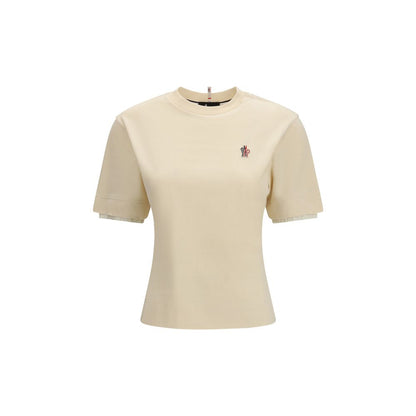 Moncler Grenoble Beige Cotton T-Shirt