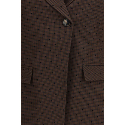 Ganni Brown Recycled Polyester Blazer
