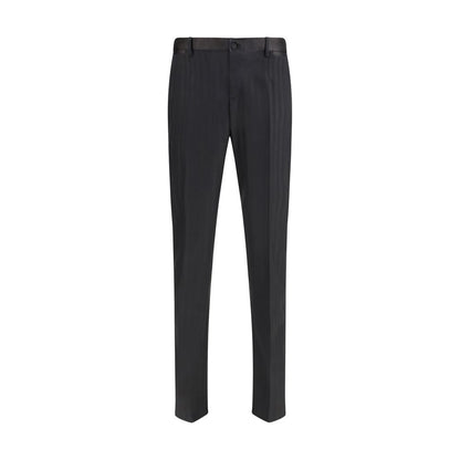 Dolce & Gabbana Black Wool Oves Aries Casual Pants