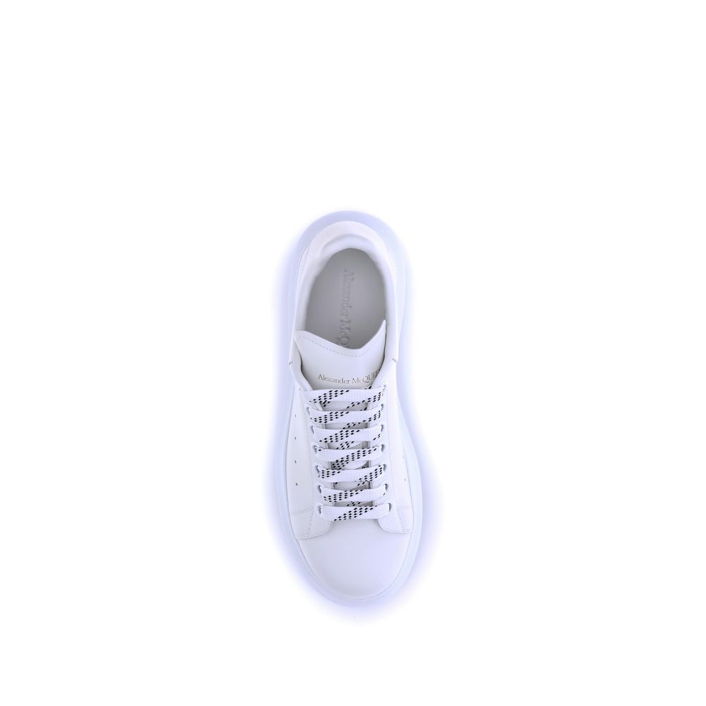 Alexander McQueen White Calf Leather Bos Taurus Platform Sneakers