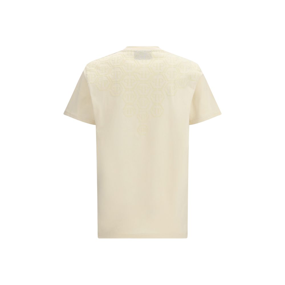 Philipp Plein Beige Cotton T-Shirt